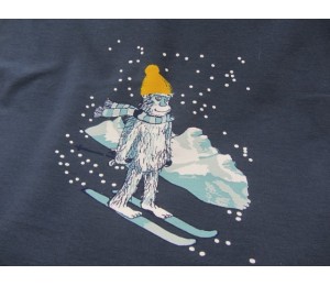 Wintersweat - Winter Ski Schneemensch Yeti Panel